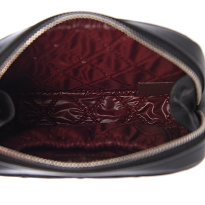 Chanel Lambskin Quilted Small Curvy Pouch Cosmetic Case Black 5 of 8