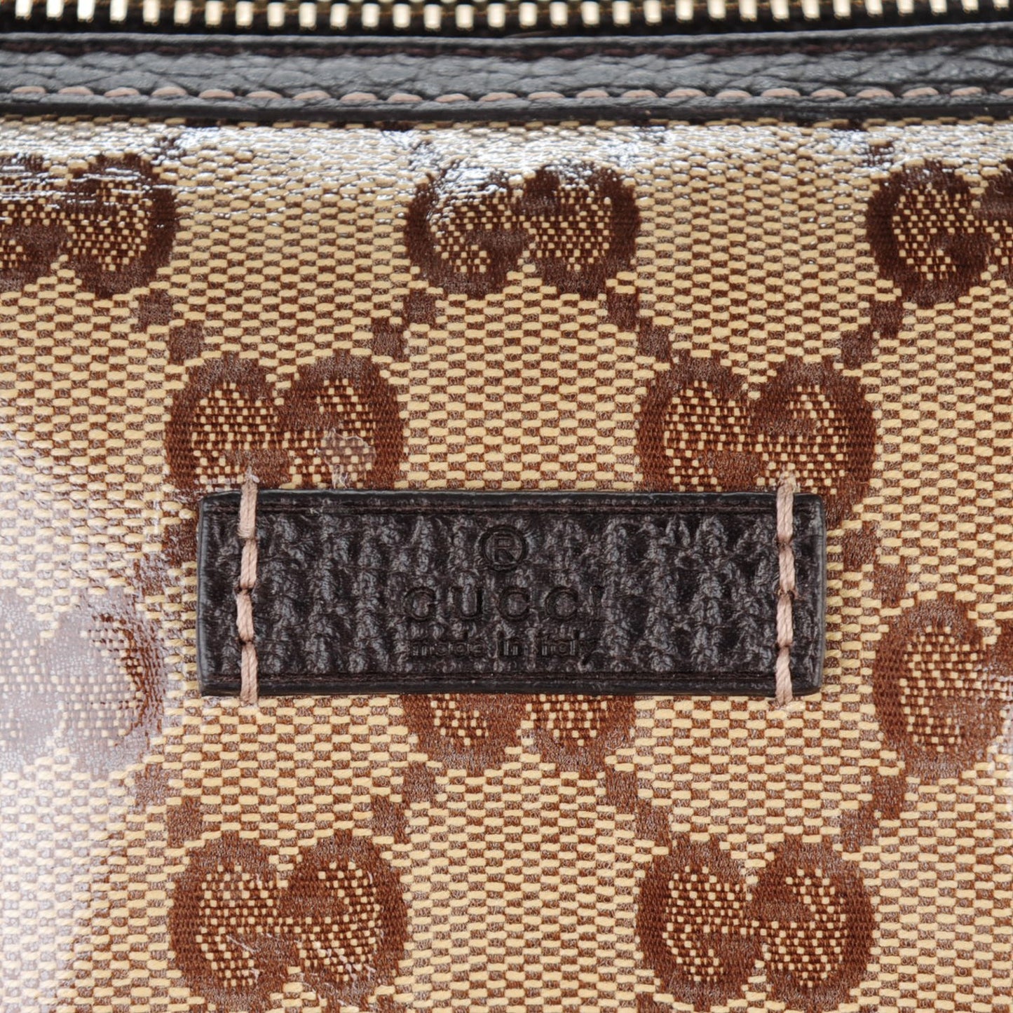 Crystal Monogram Medium Joy Boston Dark Brown
