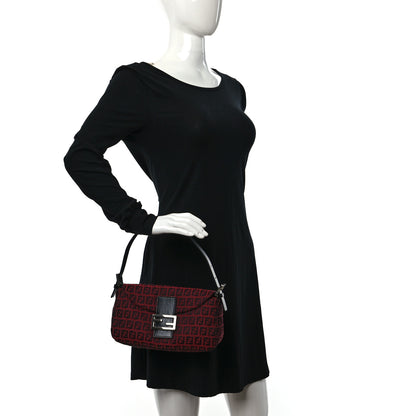 Fendi Zucchino Baguette Red Black 3 of 9