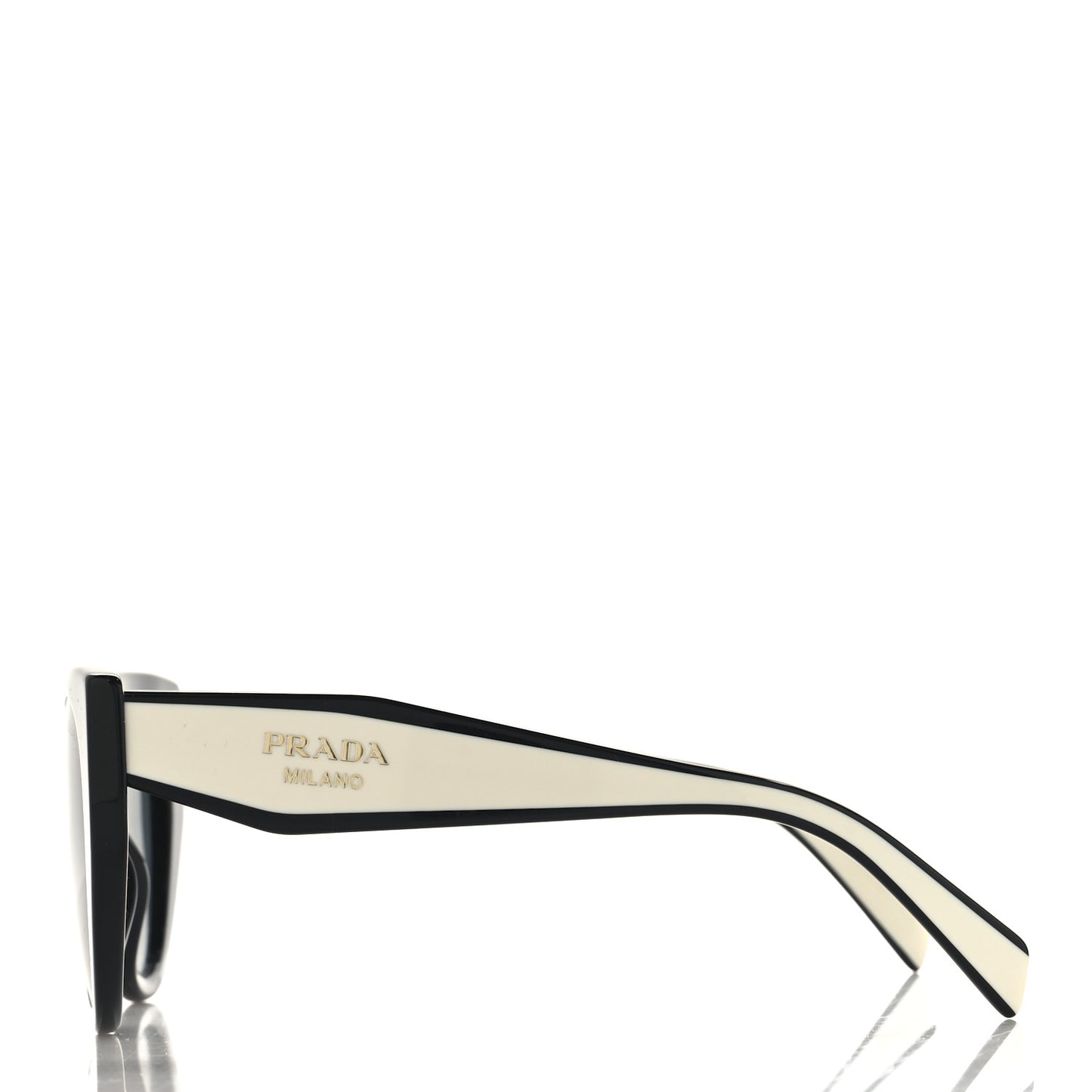 Acetate Square Sunglasses SPR 14W Black White