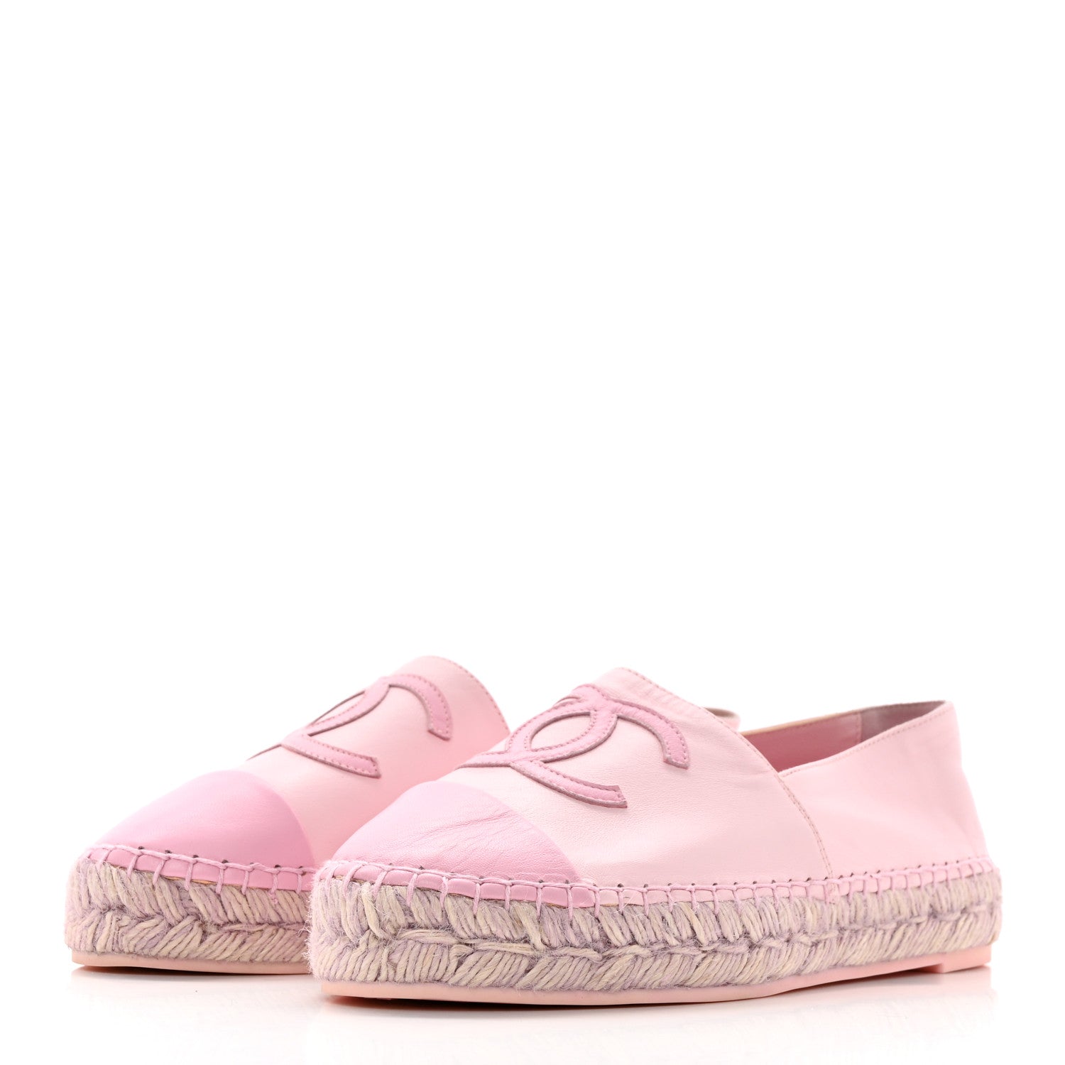 Chanel Lambskin CC Espadrilles 37 Light Pink 3 of 7