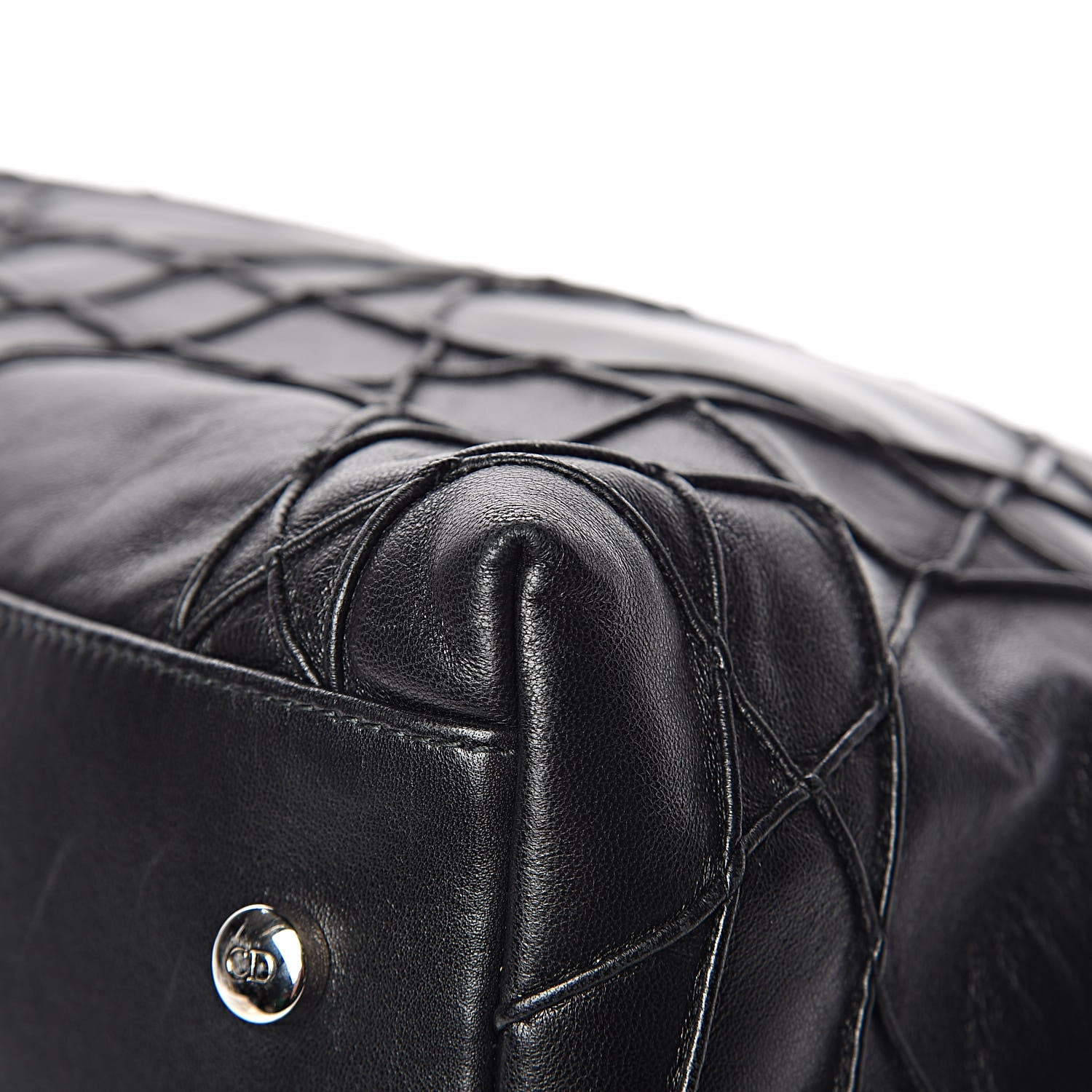 Christian Dior Lambskin Cannage Large Granville Tote Black 13 of 15