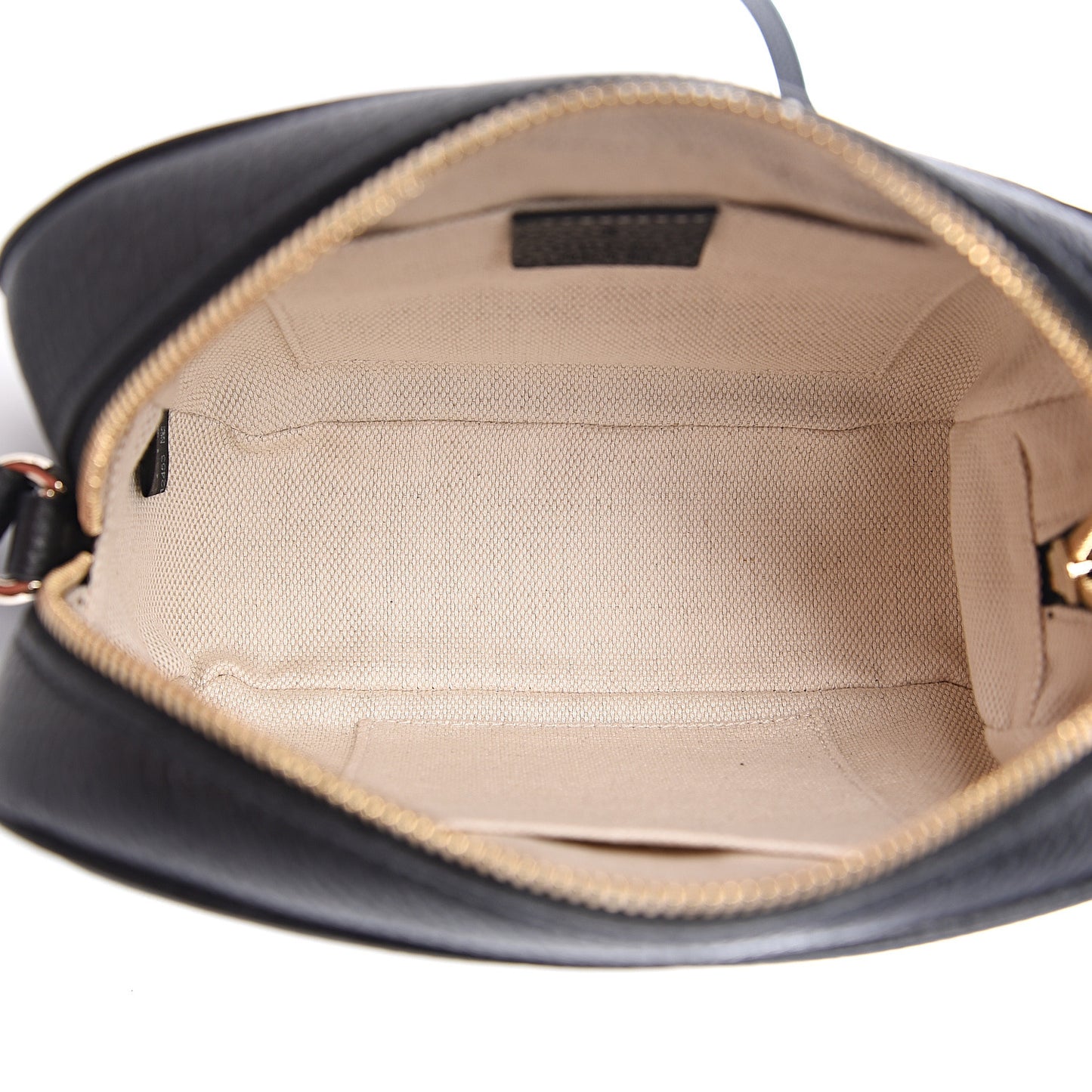 Pebbled Calfskin Small Soho Disco Bag Black