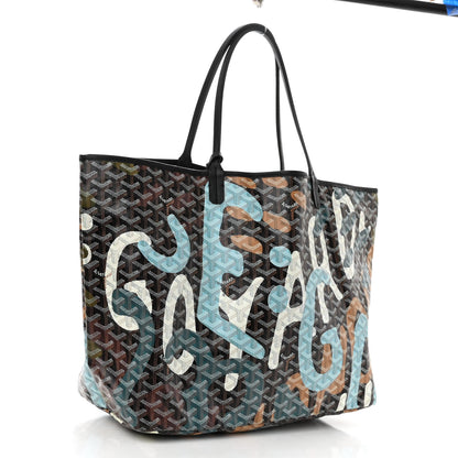Goyard Goyardine Saint Louis Lettres Camouflage GM Black Blue 4 of 11