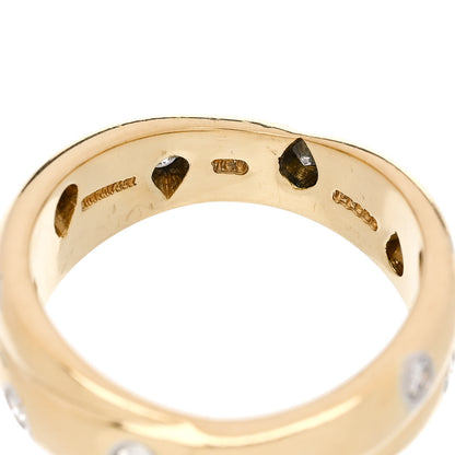 Tiffany 18K Yellow Gold Platinum Diamond Etoile Twist Band Ring 53 6.5 4 of 4