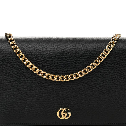 Gucci Calfskin Mini GG Marmont Chain Wallet Black 8 of 12