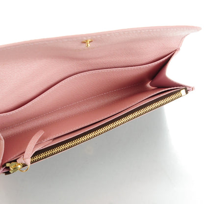 Louis Vuitton Damier Ebene Caissa Wallet Rose Ballerine 5 of 7