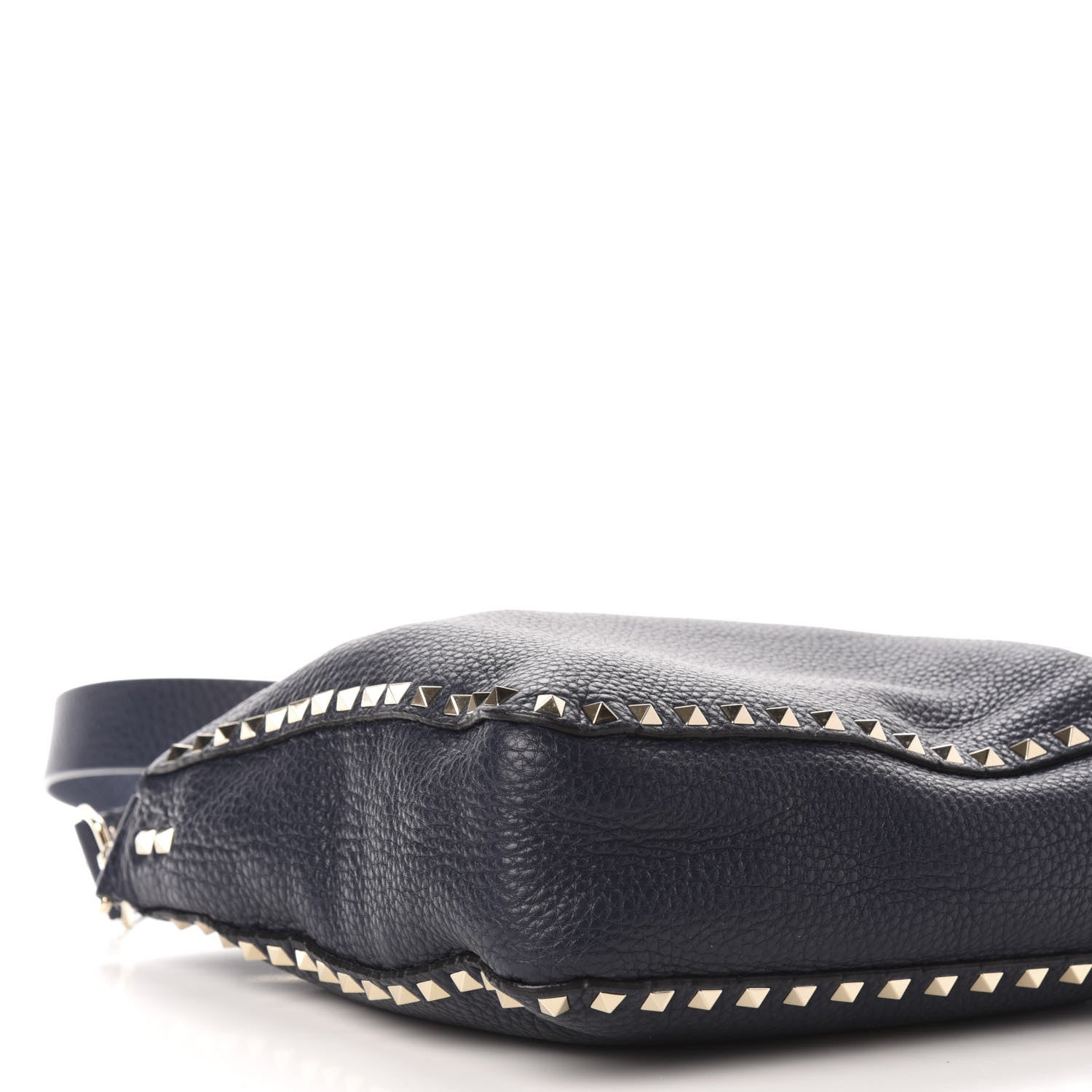 Valentino Garavani Pebbled Calfskin Small Rockstud Flip-Lock Messenger Bag Marine 7 of 10