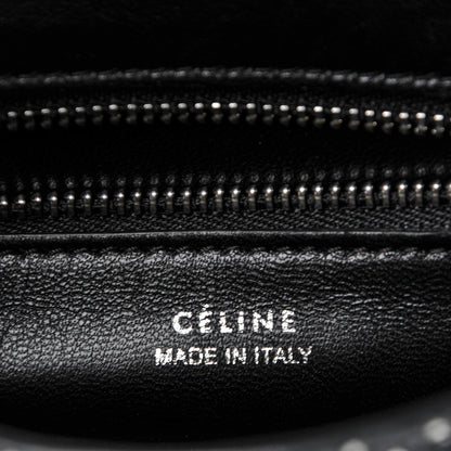 Celine Polka Dot Watersnake Small Trotteur Black White 6 of 7