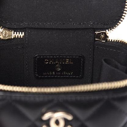 Chanel Lambskin Quilted Trendy Mini Vanity Case With Chain Black 6 of 11