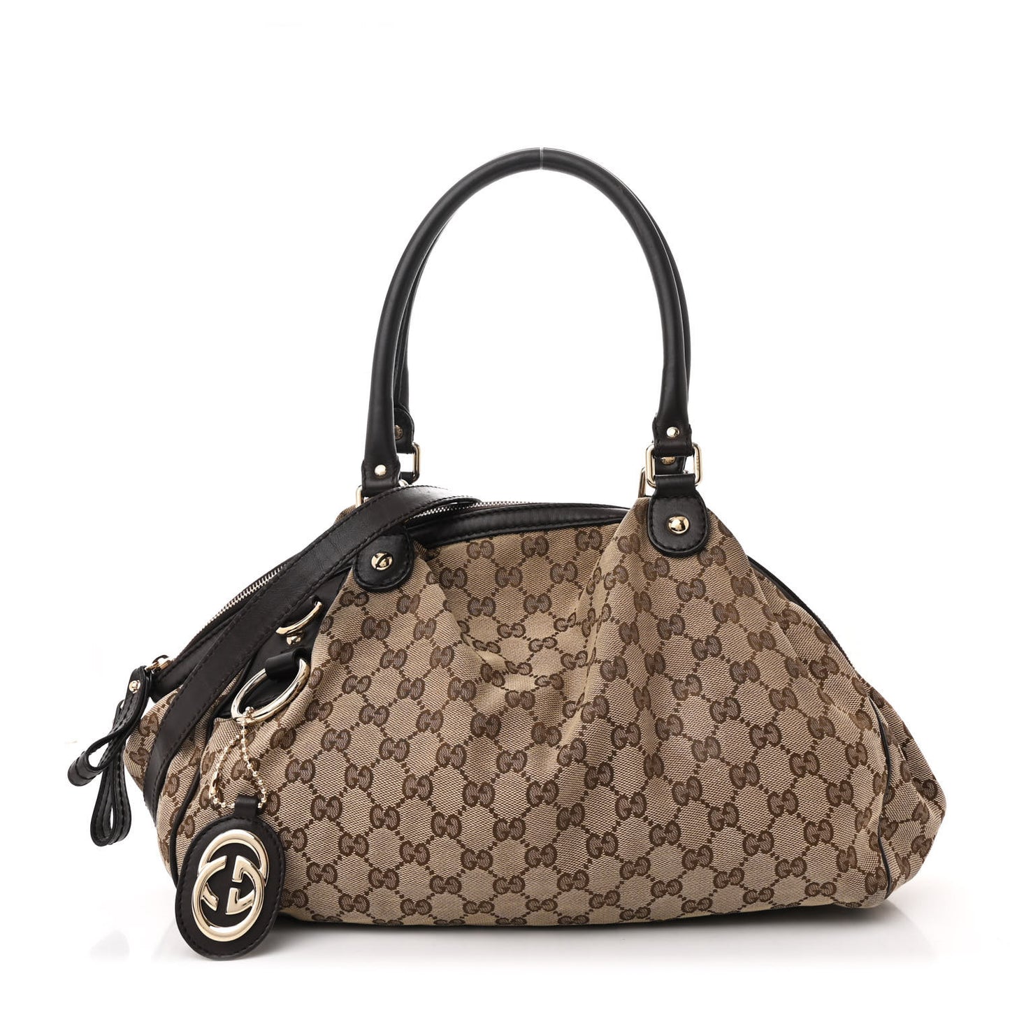 Monogram Medium Sukey Boston Bag Brown