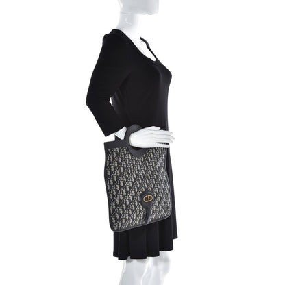 Christian Dior Oblique Fold Over Clutch Blue 3 of 9