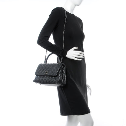 Chanel Caviar Quilted Small Coco Handle Flap Black 2 of 9