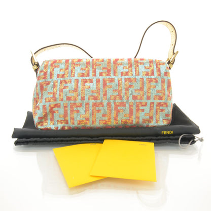 Fendi Metallic Lurex Zucca Baguette Gold 3 of 7