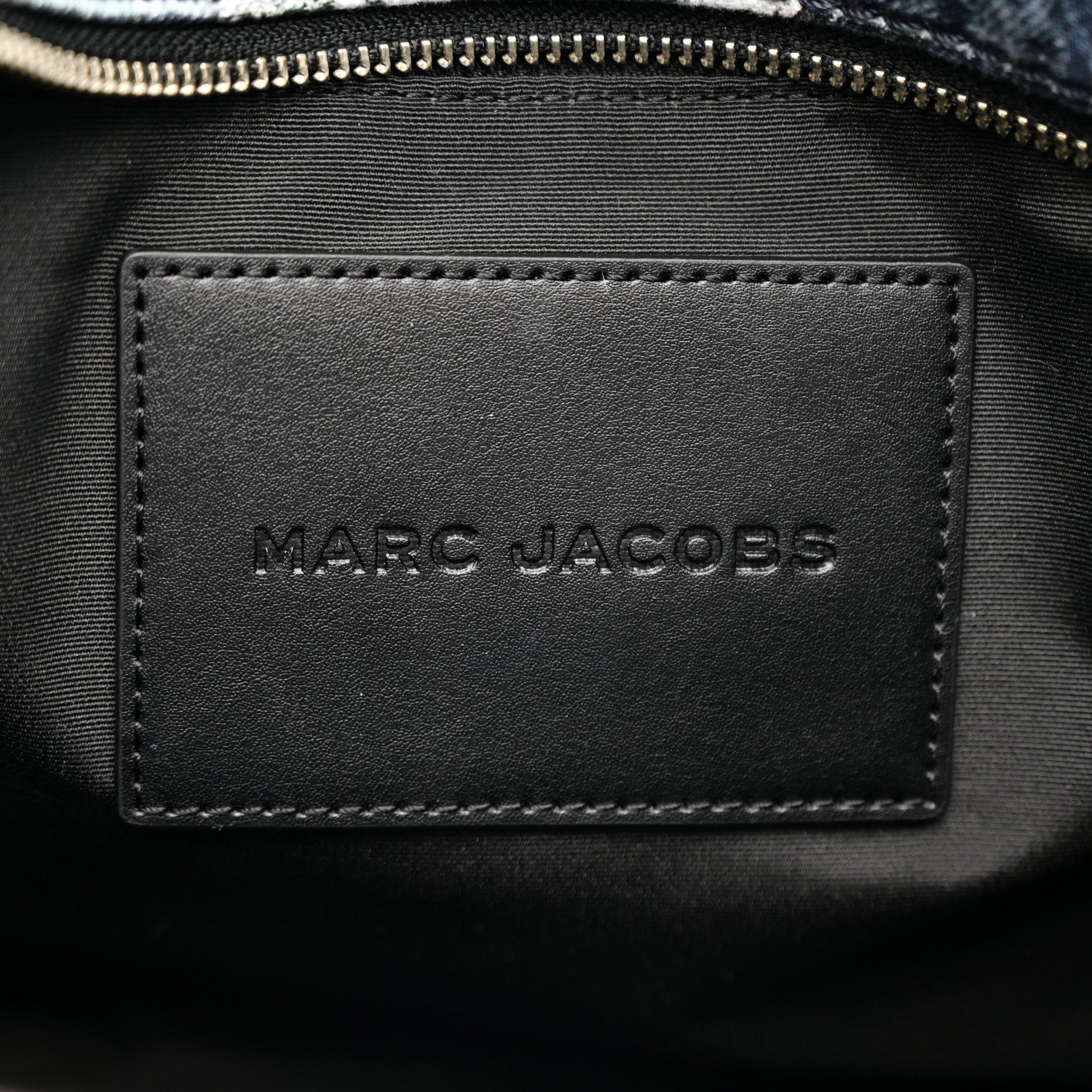 Marc Jacobs The Trompe L'Oeil Trinket Denim Canvas Medium The Tote Bag Blue 6 of 14