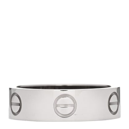 Cartier 18K White Gold 5.5mm LOVE Ring 54 6.75 3 of 5