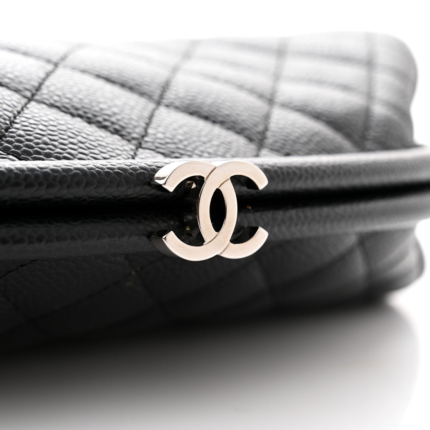 Caviar Quilted Timeless Clutch Black