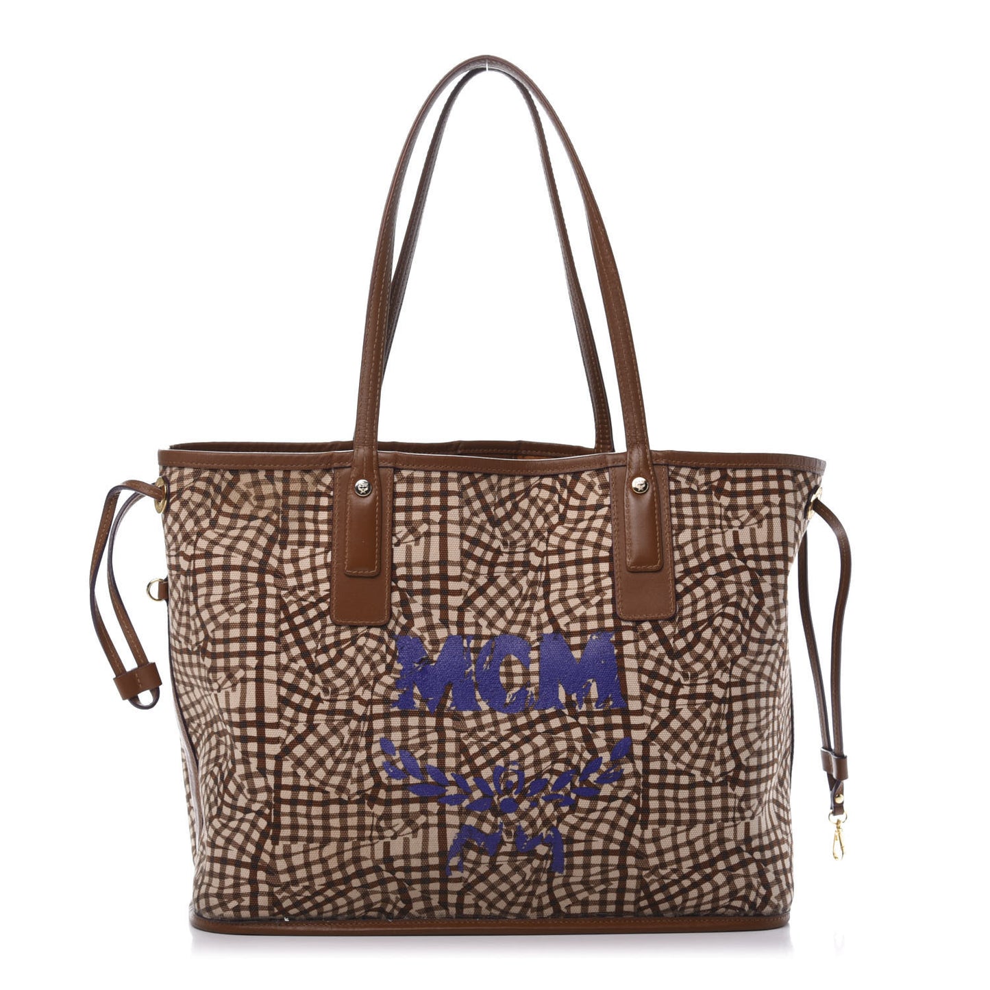 Visetos Medium Liz Reversible Shopper Tote Cognac
