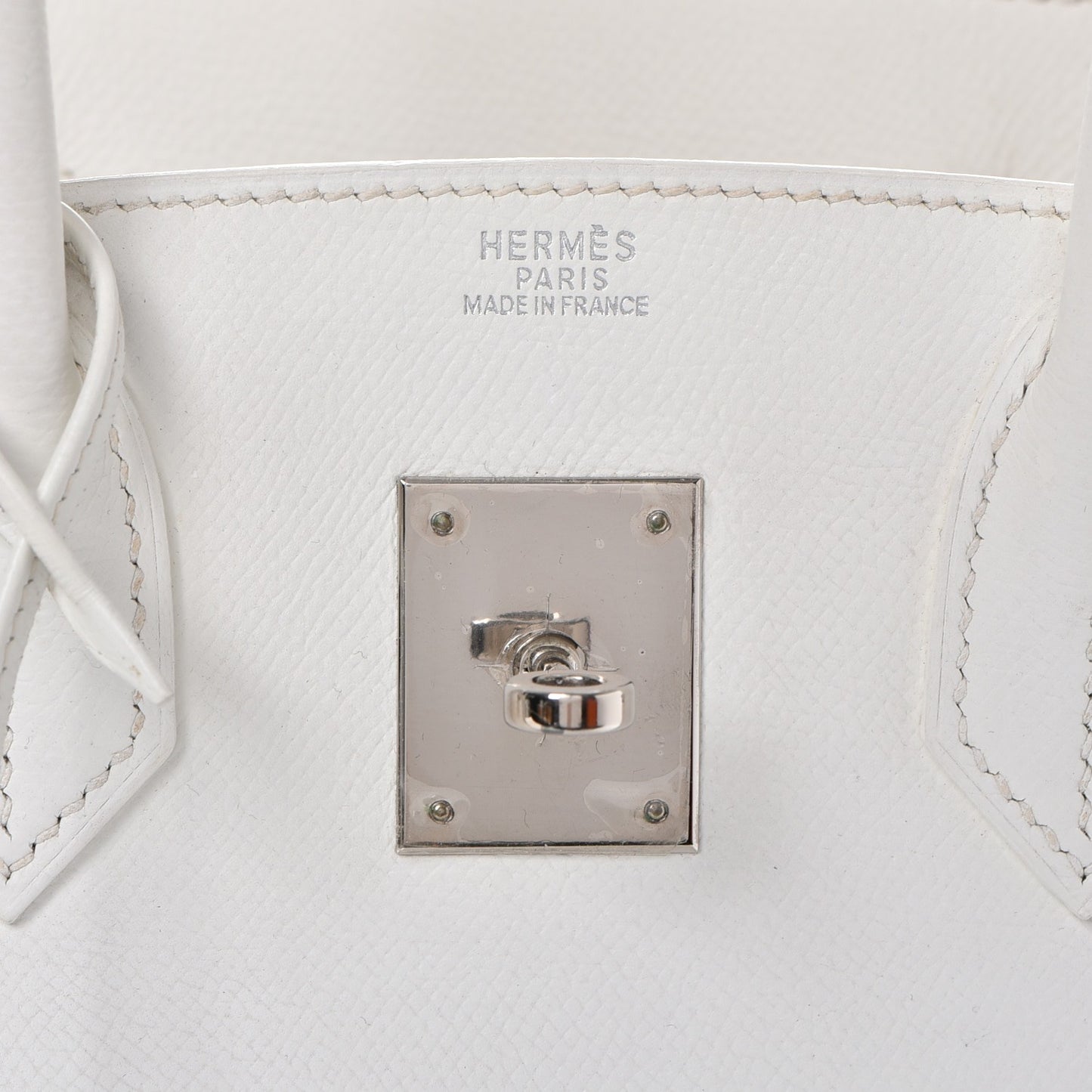 Epsom Birkin 30 White