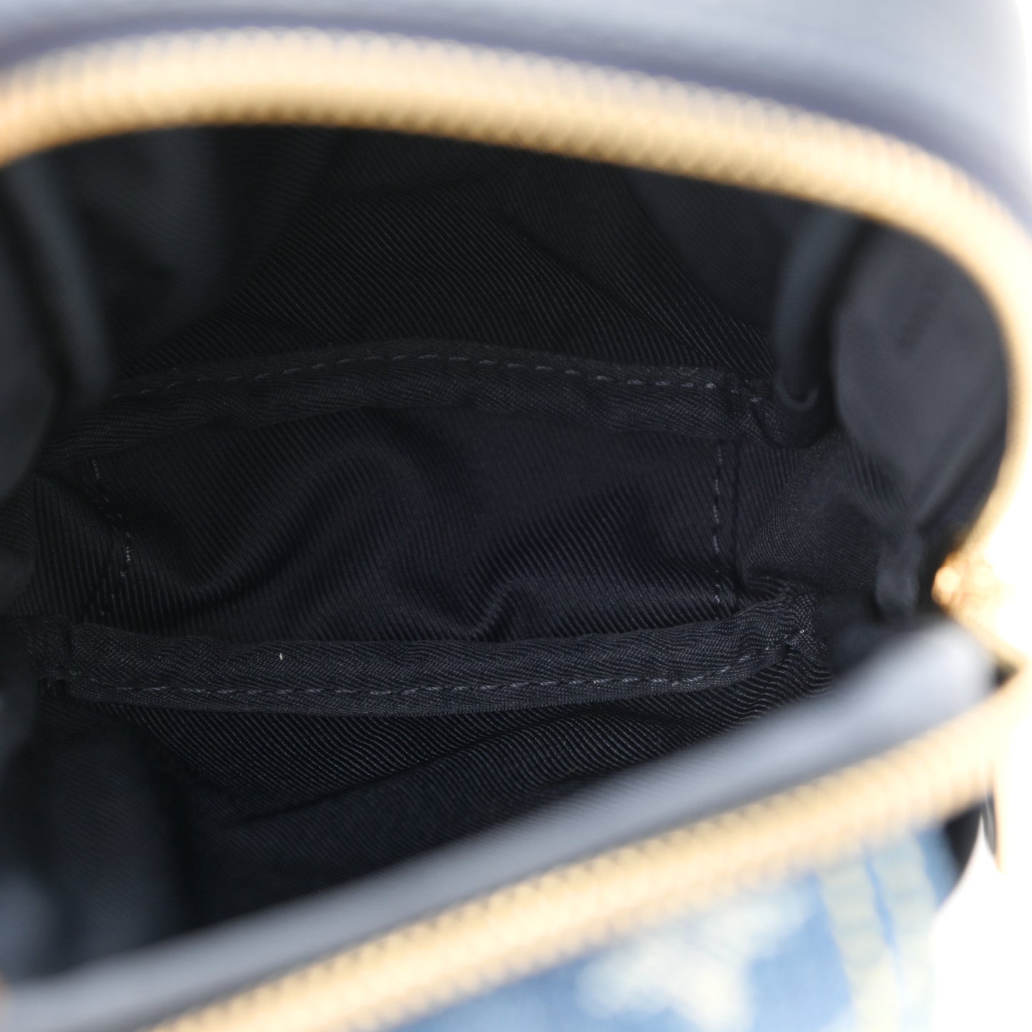 X NIGO Denim Monogram Flat Double Phone Pouch