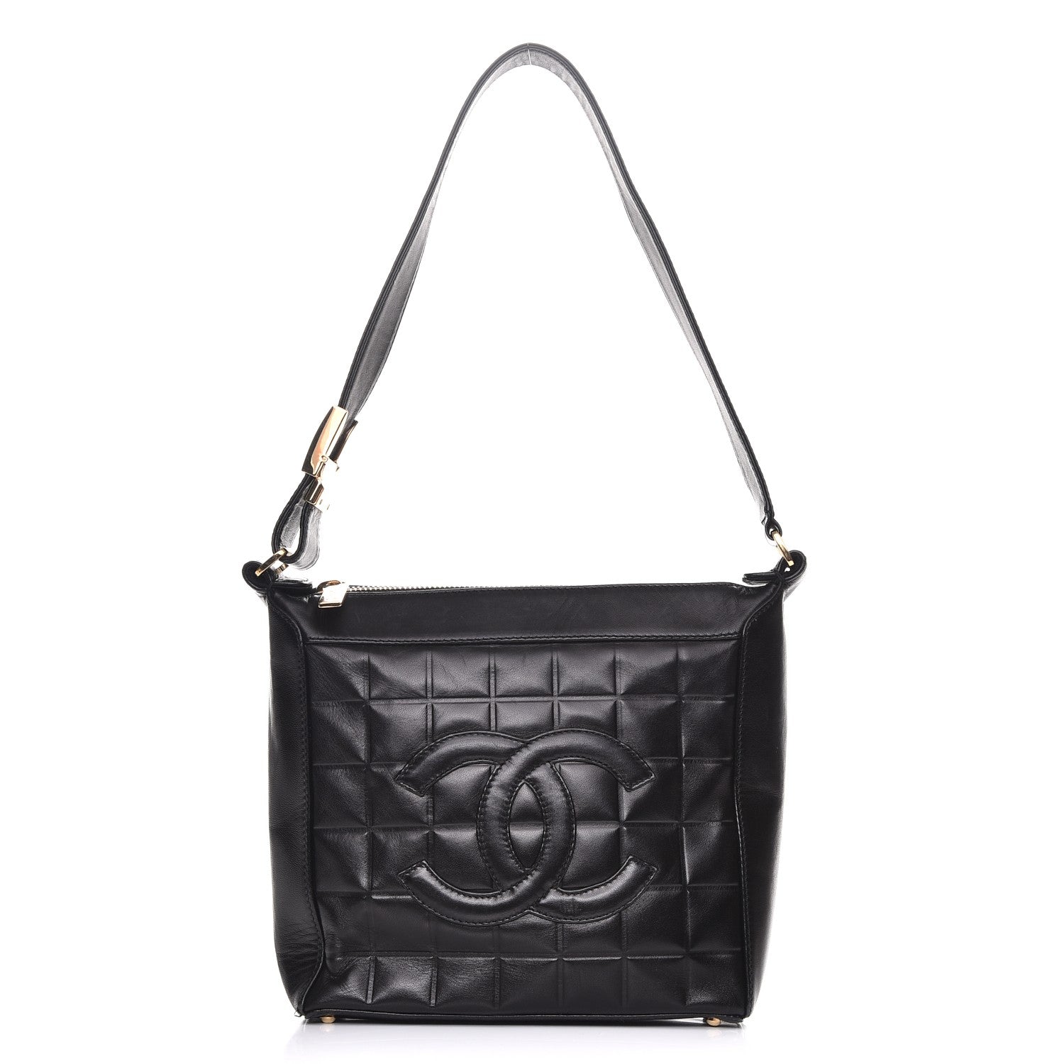 Chanel Lambskin Quilted Small Chocolate Bar Shoulder Bag Black 1 of 7
