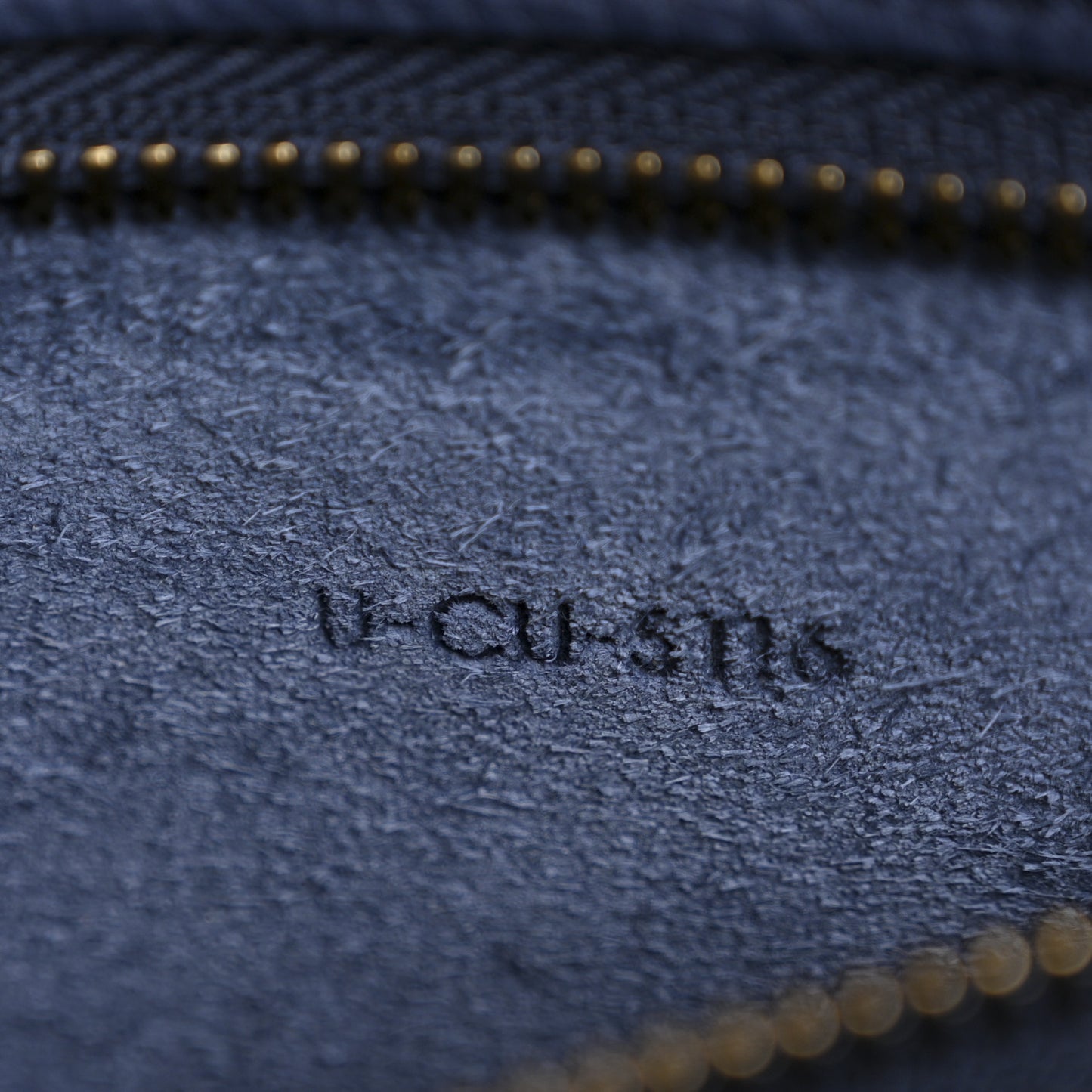 Drummed Calfskin Micro Luggage Marine