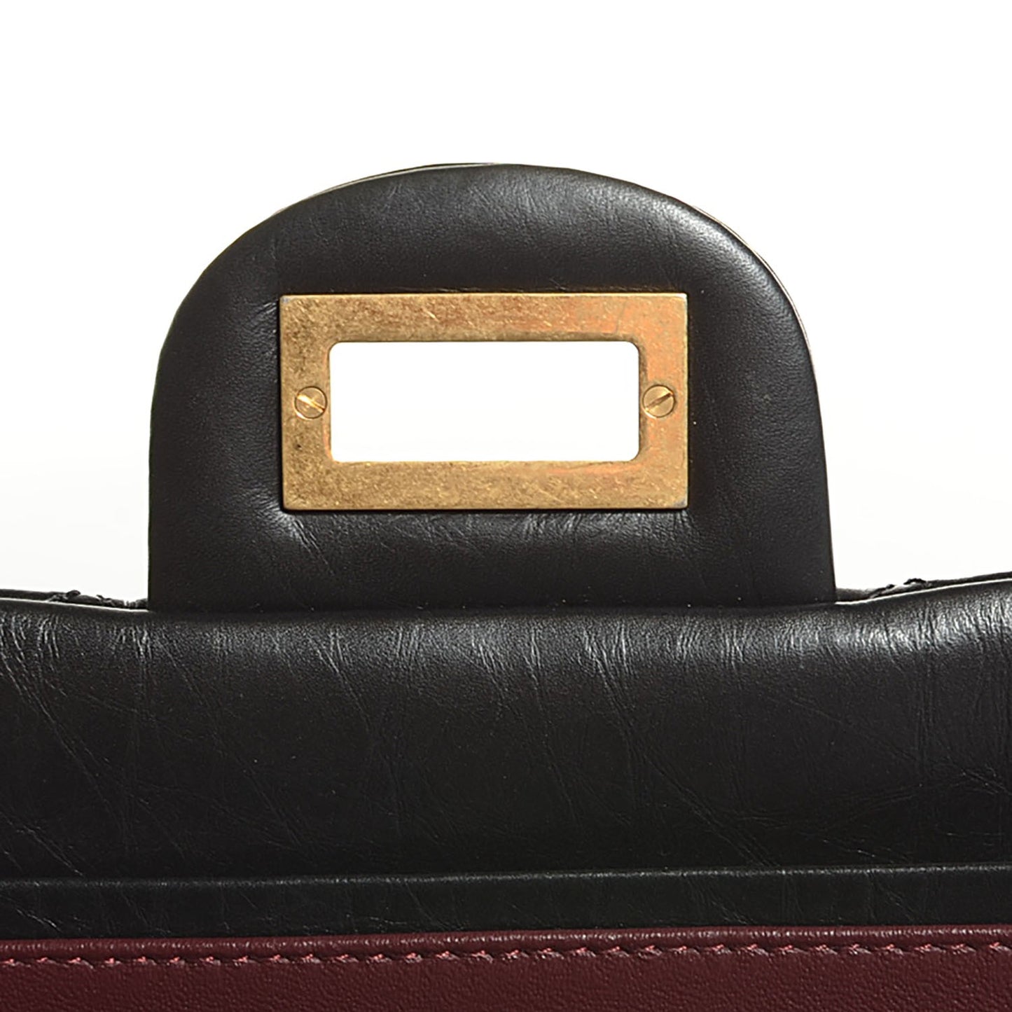 Aged Calfskin Quilted 2.55 Reissue 227 Flap Black