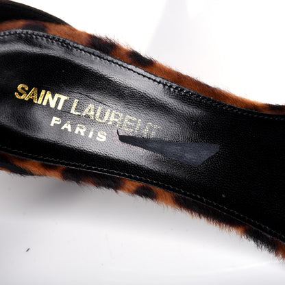 Saint Laurent Calf Hair Leopard Charlotte Sandals 39 Natural 11 of 11