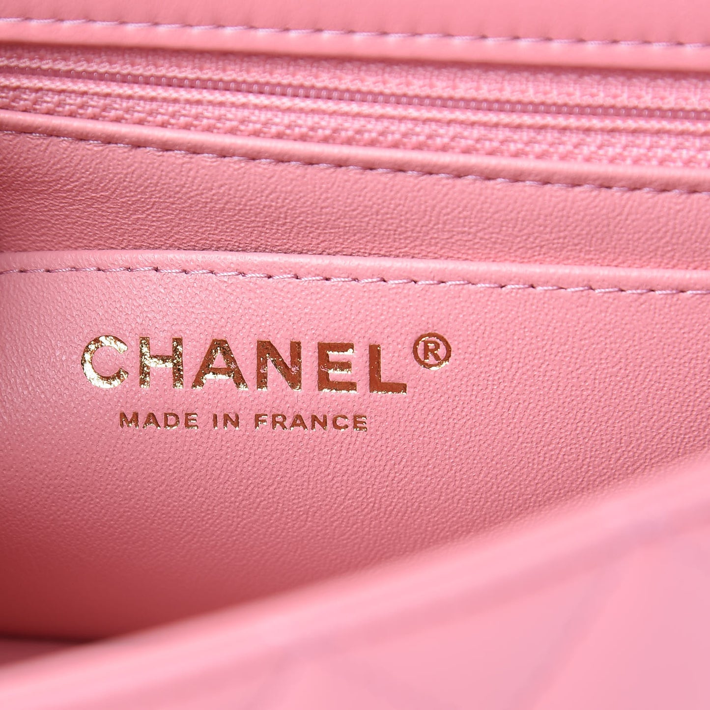 Lambskin Quilted Mini Rectangular Flap Pink