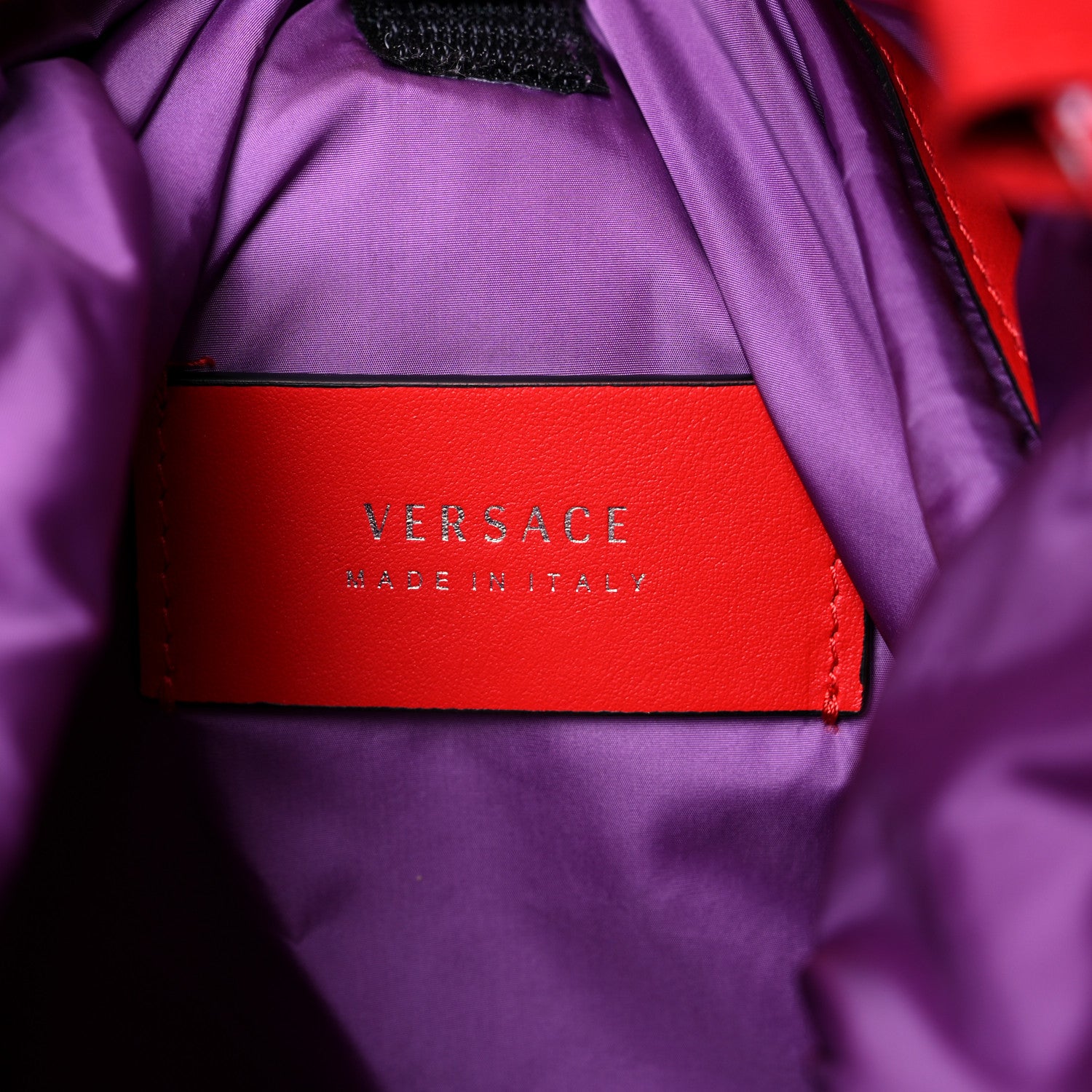 Versace Nylon Medusa Drawstring Backpack Red 6 of 18