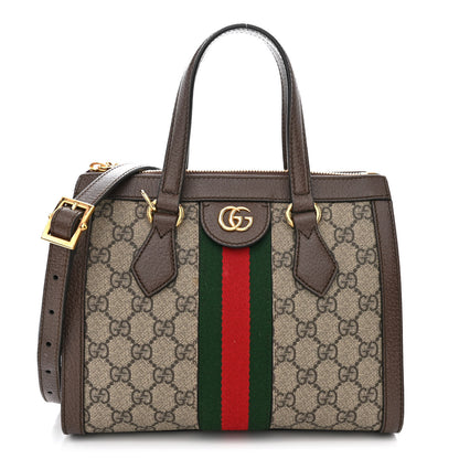 Gucci GG Supreme Monogram Small Ophidia Tote Bag Brown 1 of 10