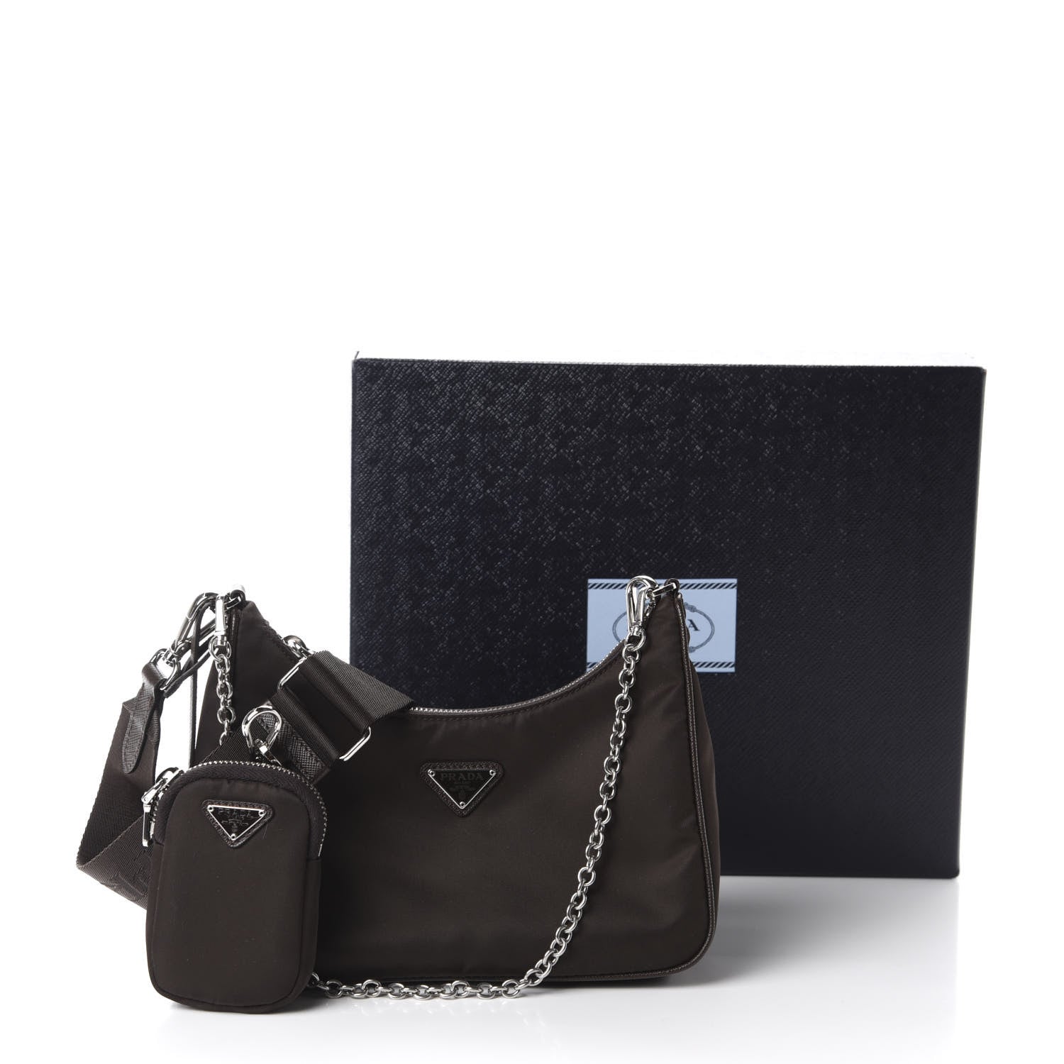 Prada Tessuto Nylon Re-Edition 2005 Shoulder Bag Caffe 12 of 12