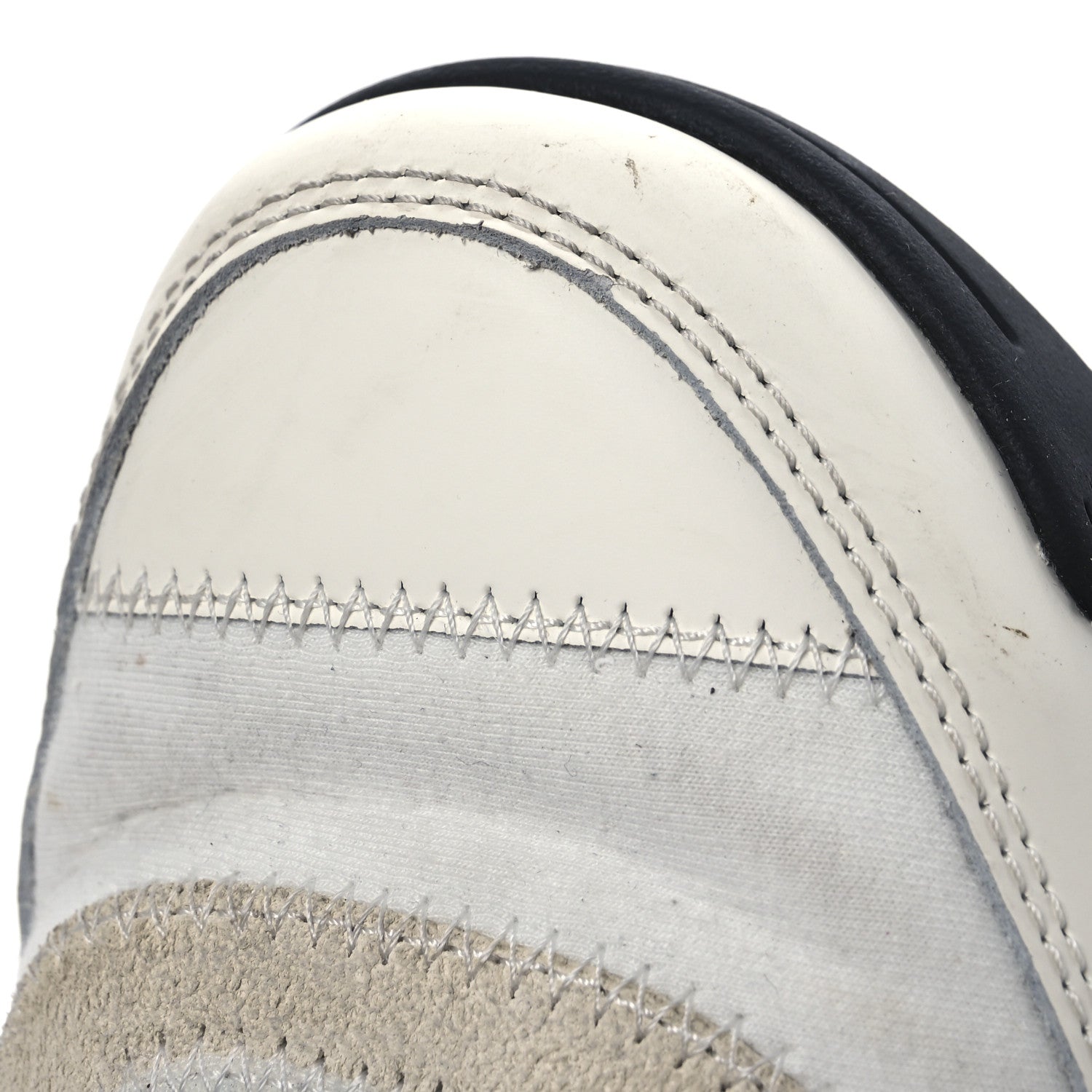 Chanel Velvet Calfskin Mixed Fibers CC Sneakers 37 Ivory Black 14 of 14
