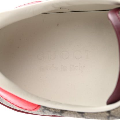 Gucci GG Supreme Monogram Ayers Mens New Ace Low-Top Sneaker 7 Beige Red 14 of 32