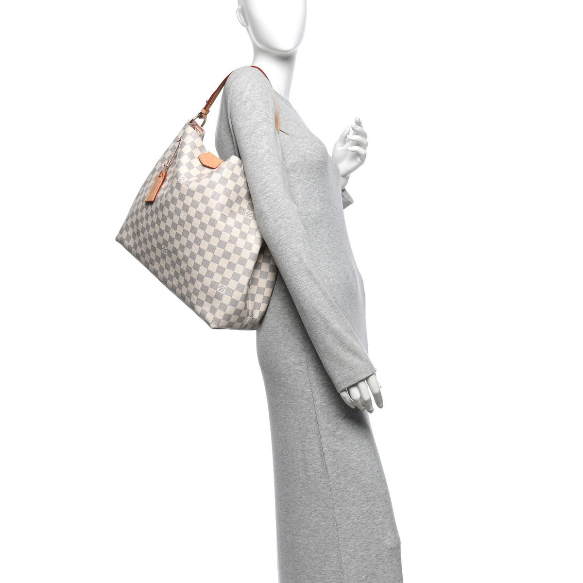 Damier Azur Graceful MM Rose Ballerine