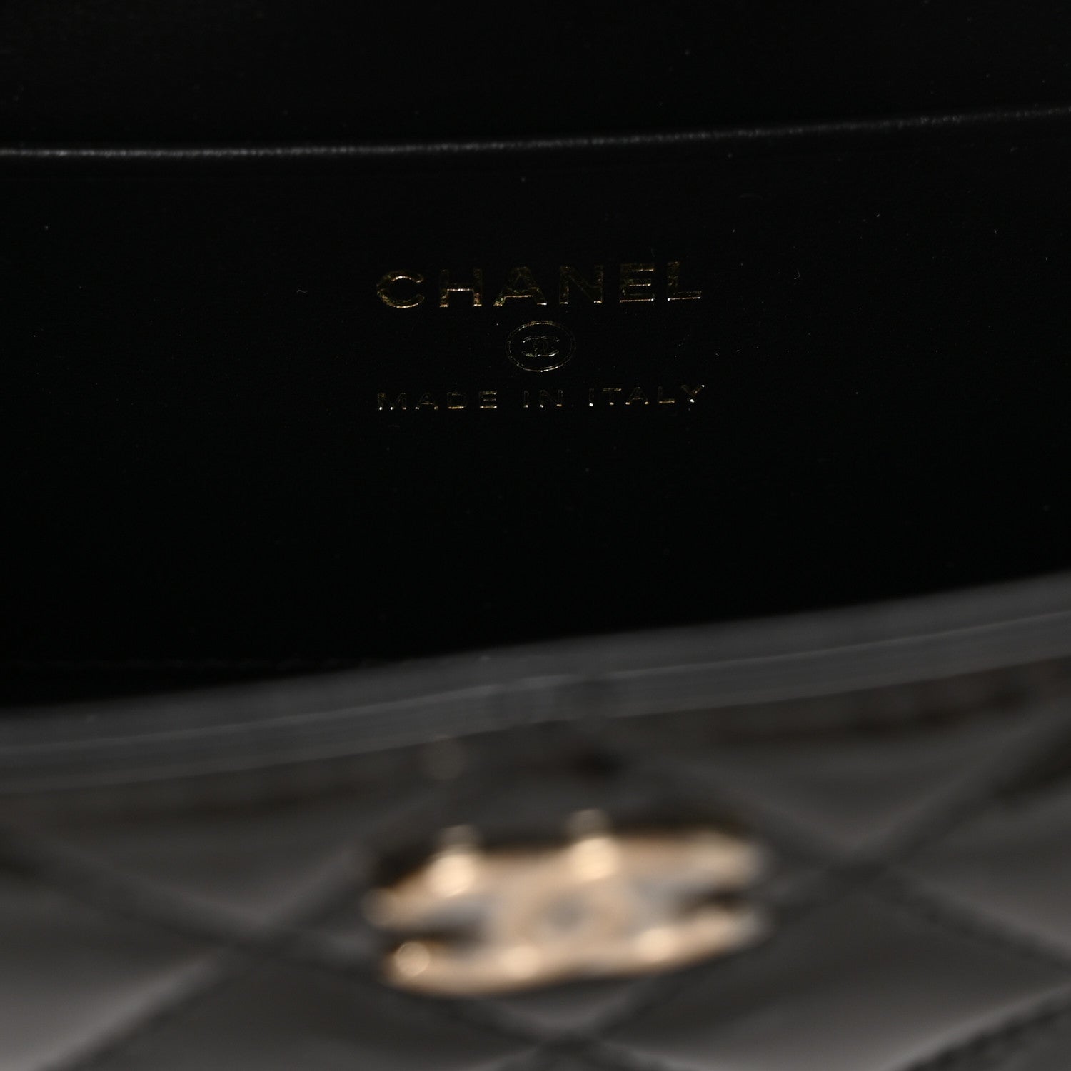 Chanel Patent Calfskin Quilted Pearl Clutch With Chain Black 6 of 11