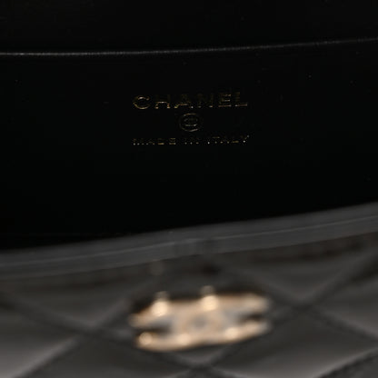 Chanel Patent Calfskin Quilted Pearl Clutch With Chain Black 6 of 11