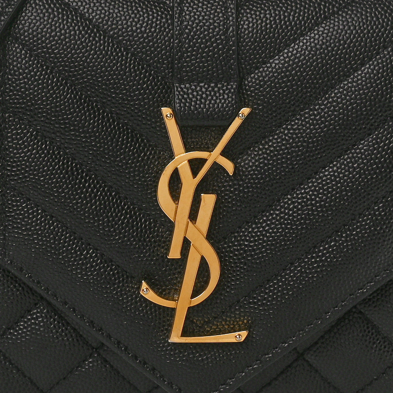Saint Laurent Grain De Poudre Textured Mixed Matelasse Triquilt Small Monogram Satchel Black 8 of 10