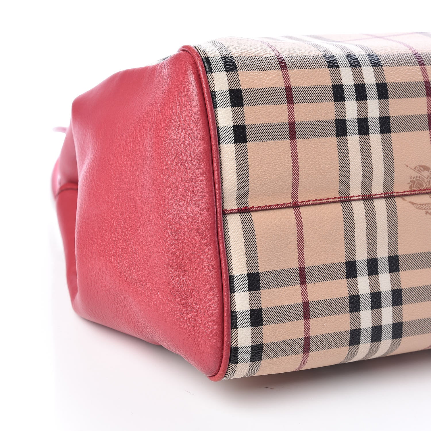 Burberry Haymarket Check Small Knots Canterbury Tote Pink 9 of 11