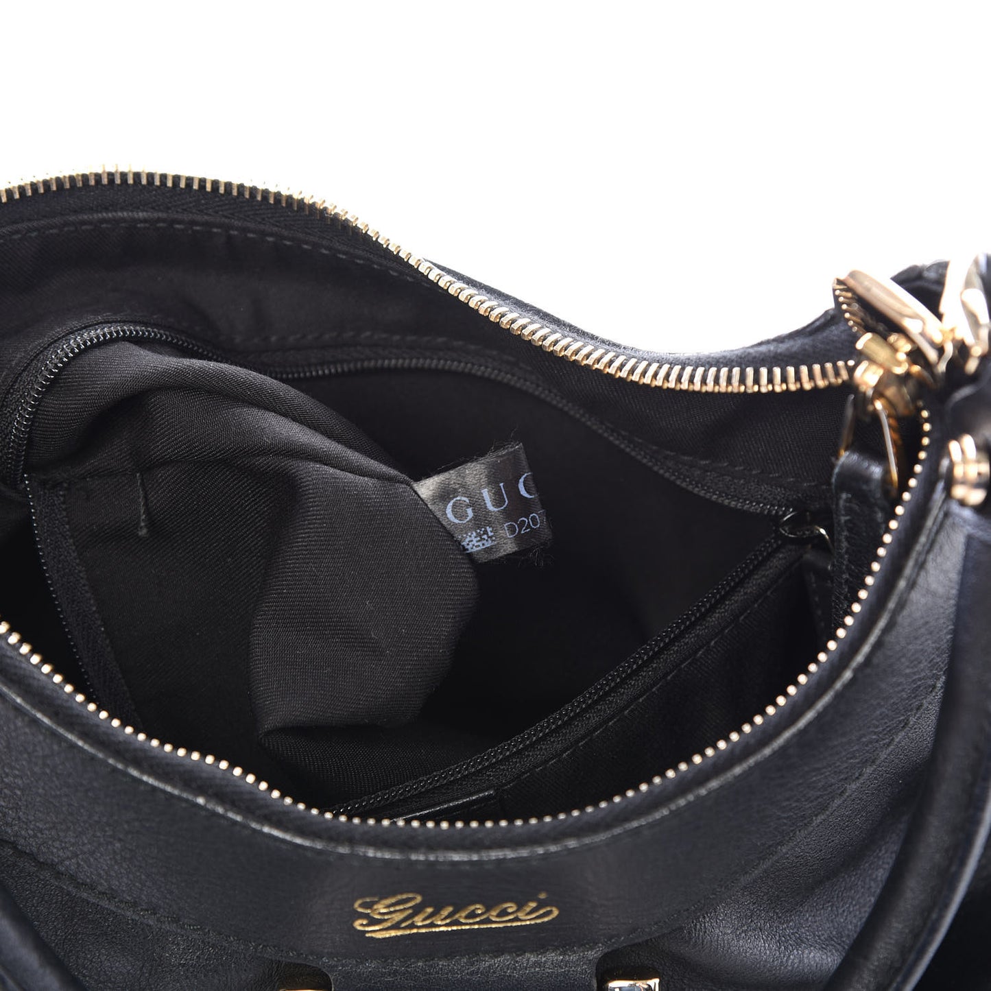 Calfskin Medium D Gold Ring Hobo