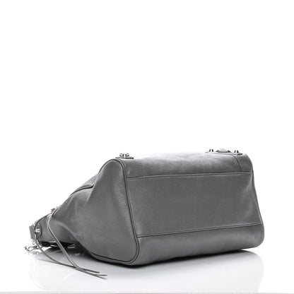 Balenciaga Chevre Silver Metallic Edge Hardware Velo Gris Acier 4 of 7