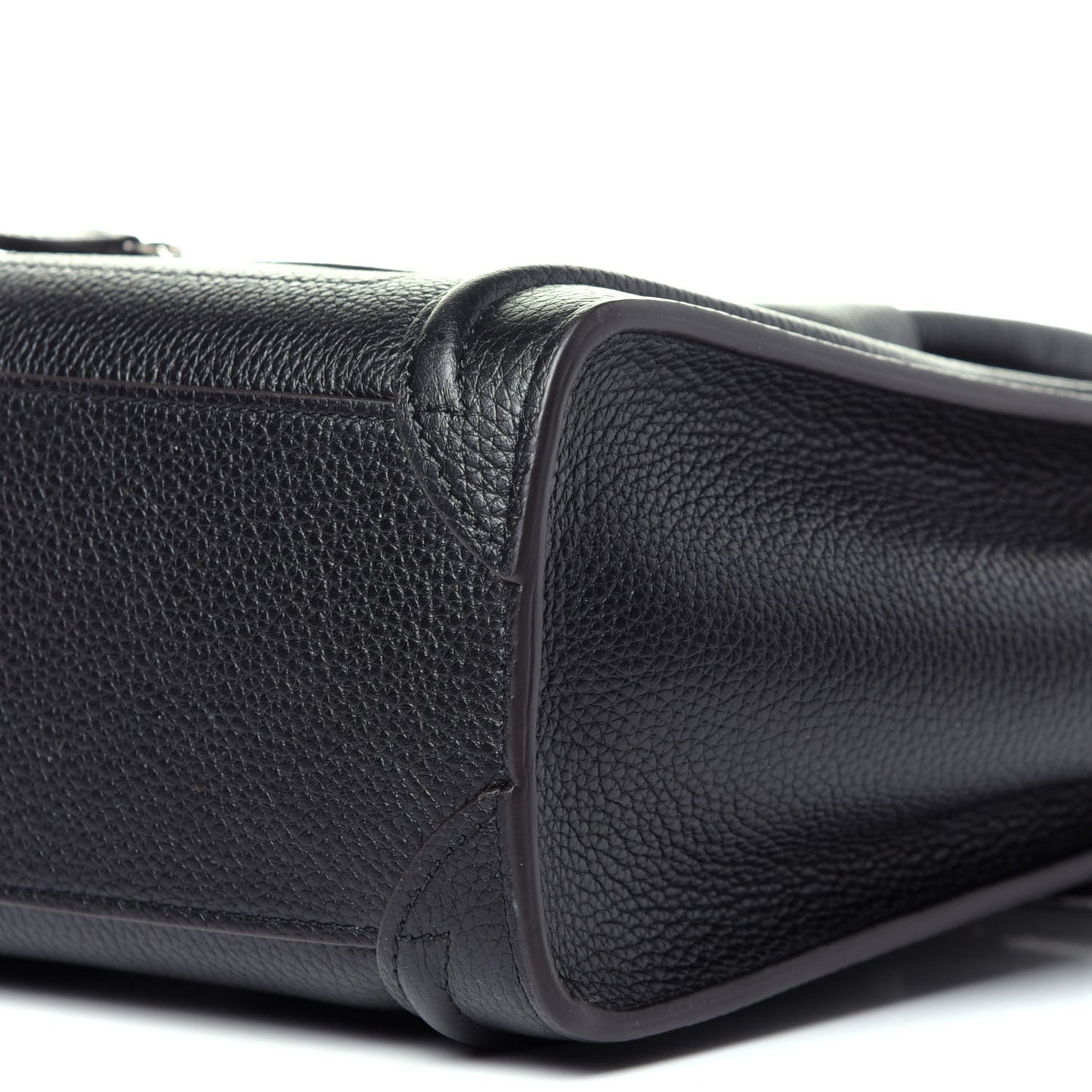 Drummed Calfskin Nano Luggage Black