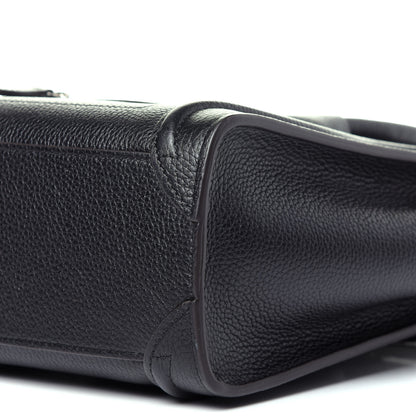 Celine Drummed Calfskin Nano Luggage Black 10 of 11