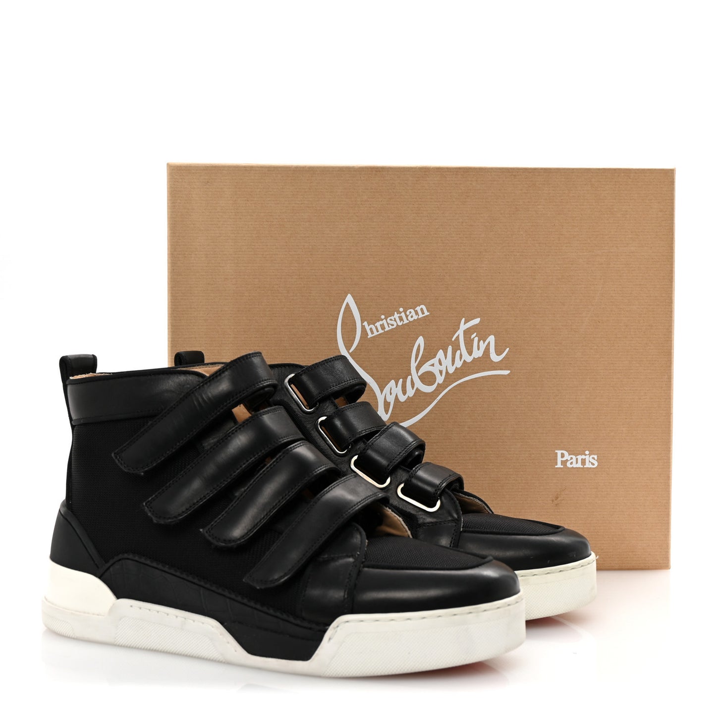 Calfskin Mens Rankiddo High Top Sneakers 43 Black