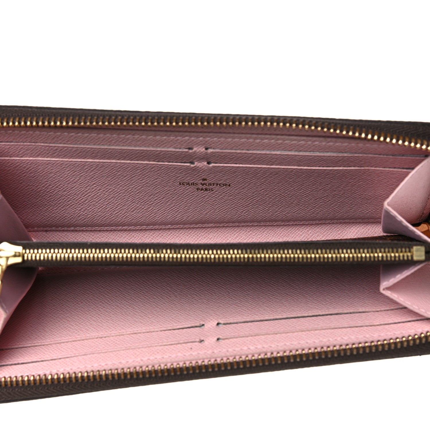Louis Vuitton Damier Ebene Clemence Wallet Rose Ballerine 5 of 9