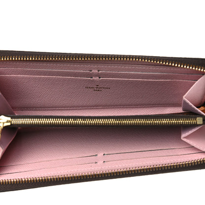 Louis Vuitton Damier Ebene Clemence Wallet Rose Ballerine 5 of 9