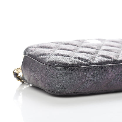 Chanel Iridescent Caviar Quilted Clutch With Chain Black 5 of 13