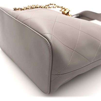 Chanel Calfskin Quilted Shopping Bag Dark Grey 10 of 10