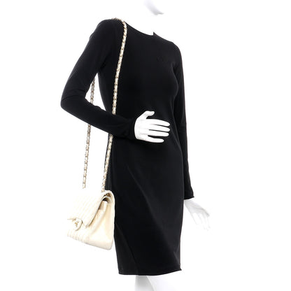 Chanel Lambskin Quilted Jumbo Double Flap Bag White 2 of 11