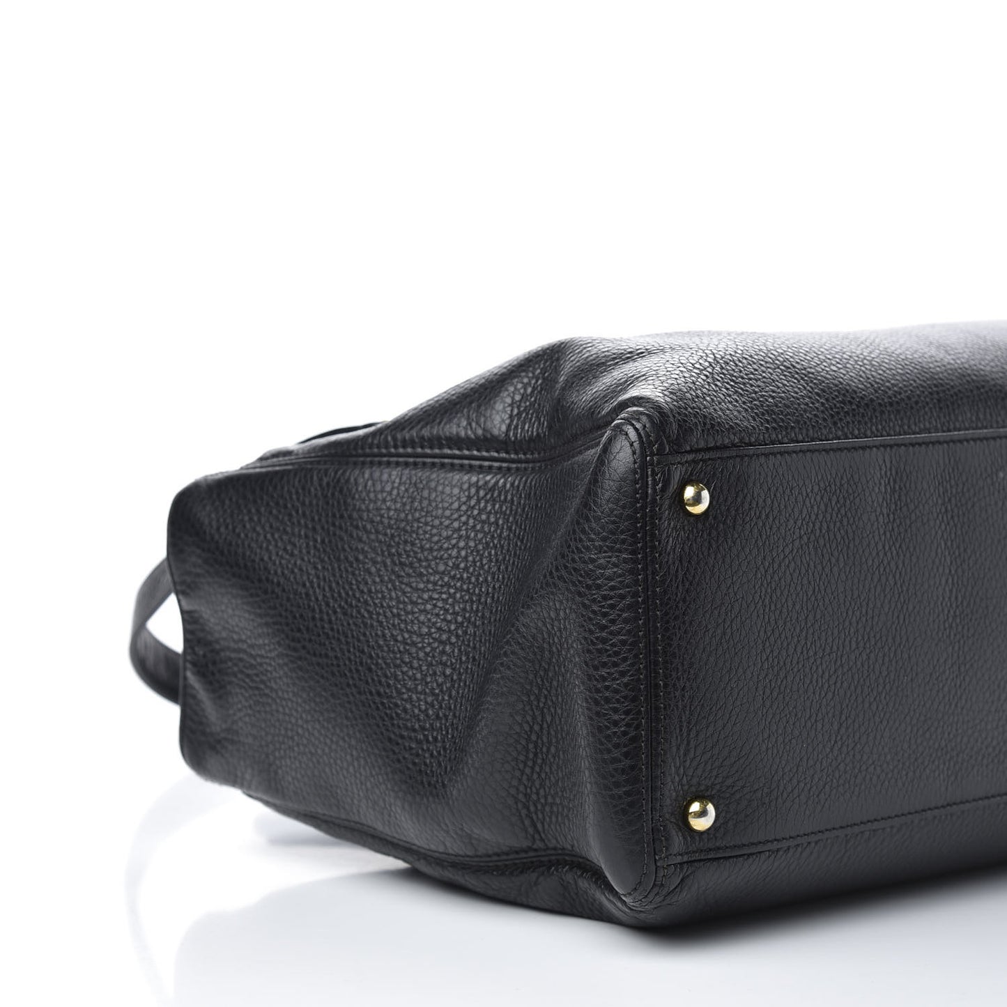 Calfskin Cerf Executive Shopper Tote Black